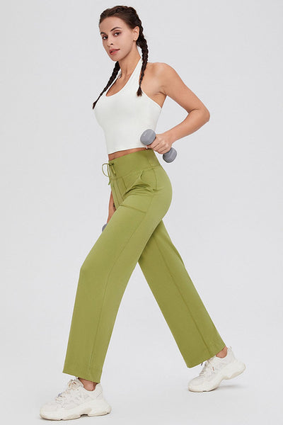 Basic Bae Full Size Drawstring High Waist Pants with Pockets