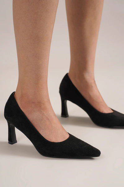 Beast Fashion Faux Suede Point Toe Pumps