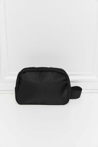 Black / One Size Buckle Zip Closure Fanny Pack