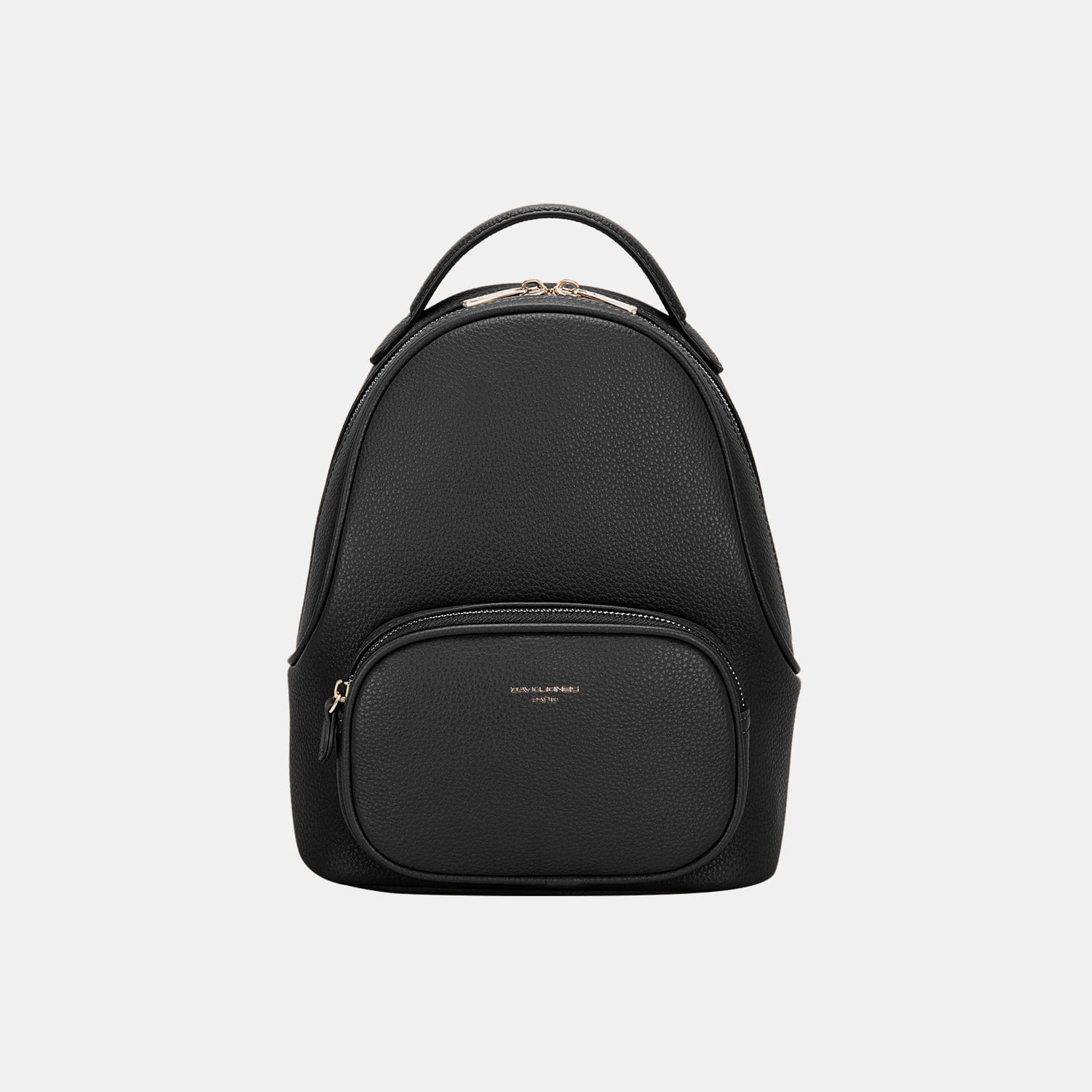 Black / One Size David Jones PU Leather Handle Backpack