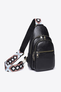 Black / One Size It's Your Time PU Leather Sling Bag