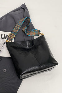 Black / One Size PU Leather Shoulder Bag