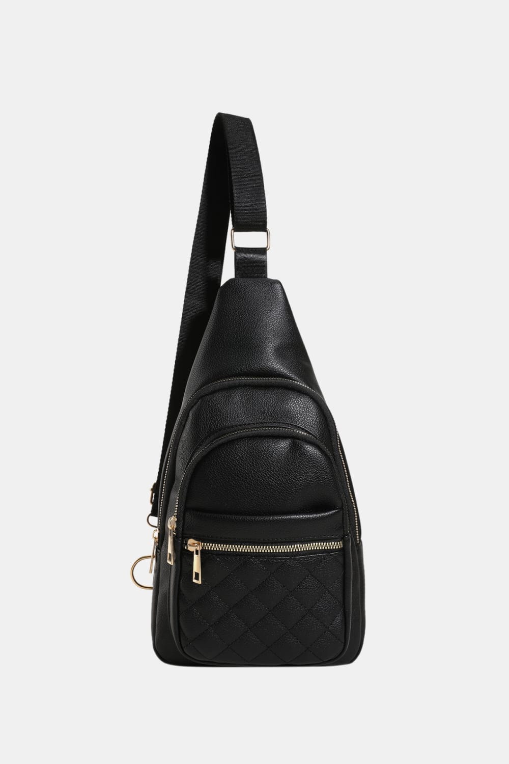 Black / One Size PU Leather Sling Bag