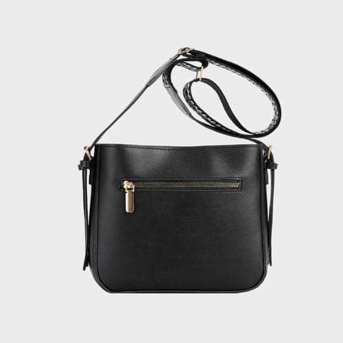 Black / One Size Small PU Leather Crossbody Bag