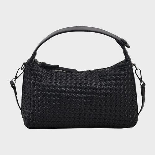 Black / One Size Small PU Leather Handbag