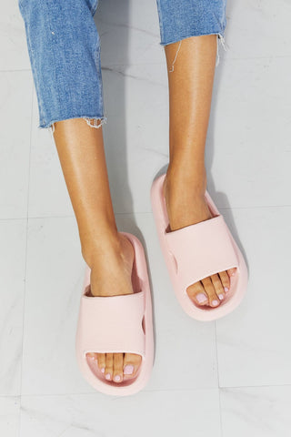 Blush Pink / 6 Arms Around Me Open Toe Slide in Pink