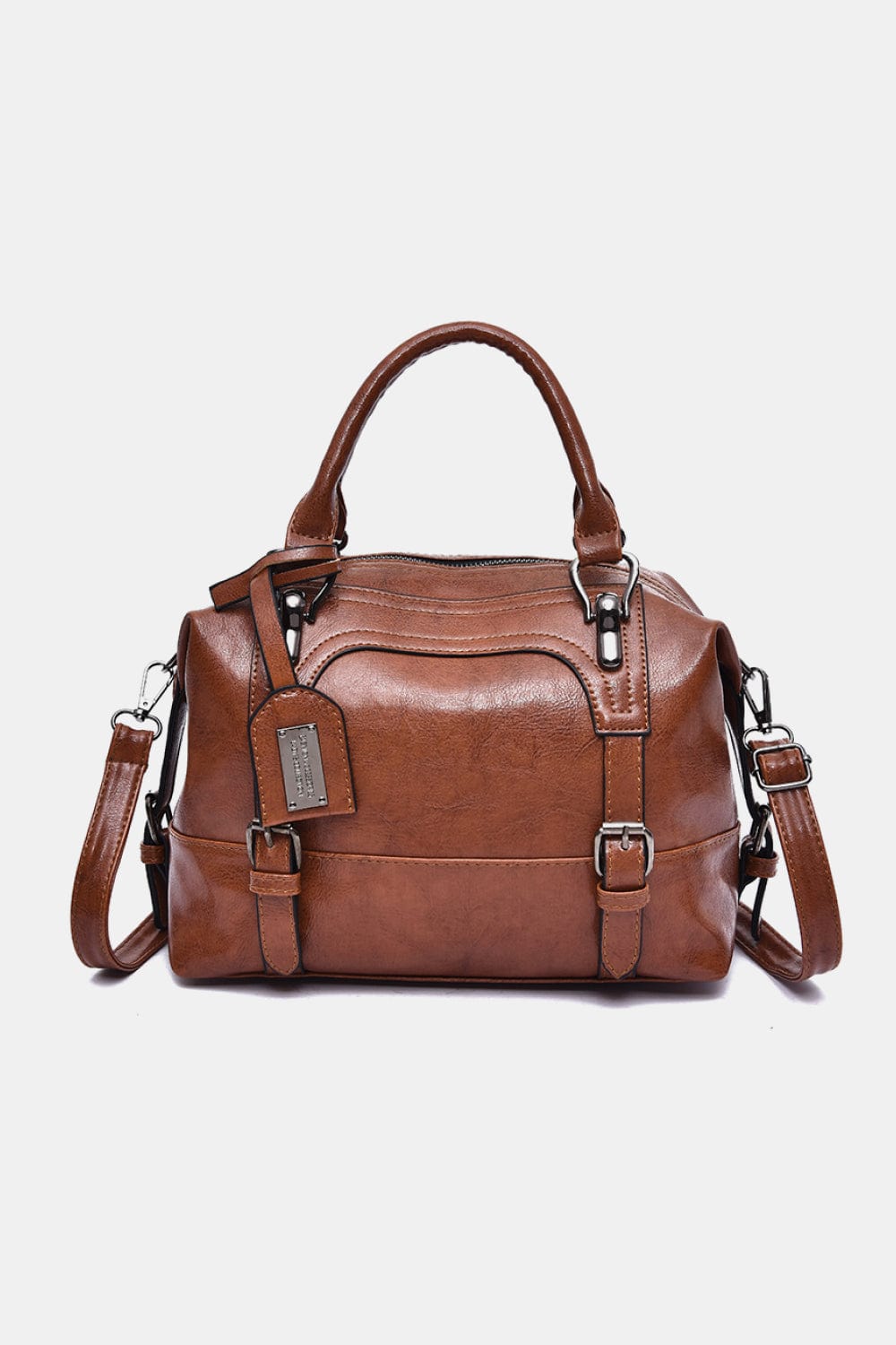 Burnt  Umber / One Size PU Leather Crossbody Bag