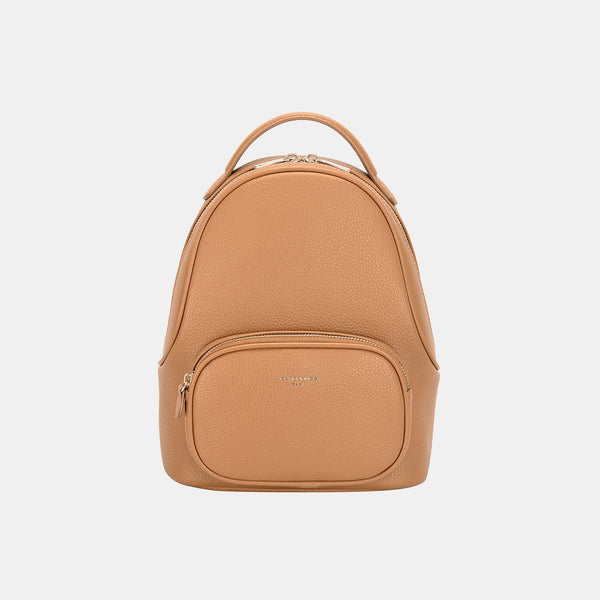 Camel / One Size David Jones PU Leather Handle Backpack