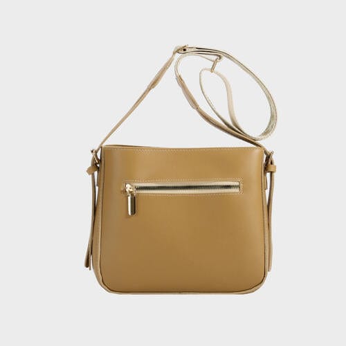 Camel / One Size Small PU Leather Crossbody Bag