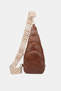 Chestnut / One Size PU Leather Sling Bag