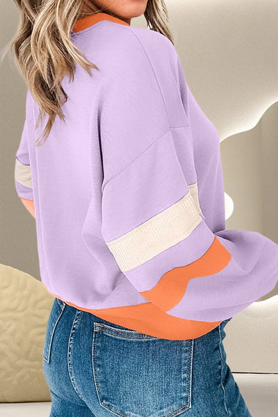 Color Block Long Sleeve Sweatshirt