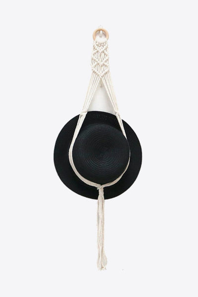 Cream/Medium / One Size Macrame Hat Hanger