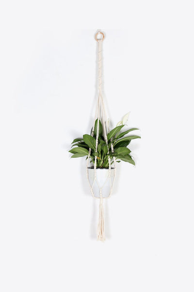 Cream / One Size Macrame Basket Wall Hanging