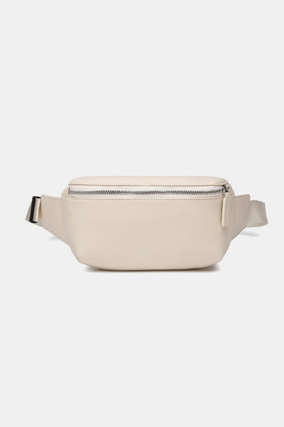 Cream / One Size Small PU leather Sling Bag