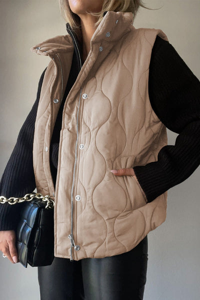 Dust Storm / S Collared Neck Vest with Pockets