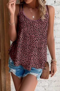 Dusty Pink / S Printed Round Neck Cami