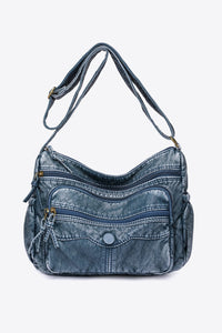 French Blue / One Size PU Leather Crossbody Bag