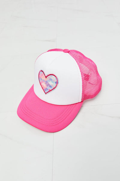 Fuchsia Pink / One Size Falling For You Trucker Hat in Pink