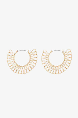 Gold / One Size 18K Gold-Plated Cutout Earrings