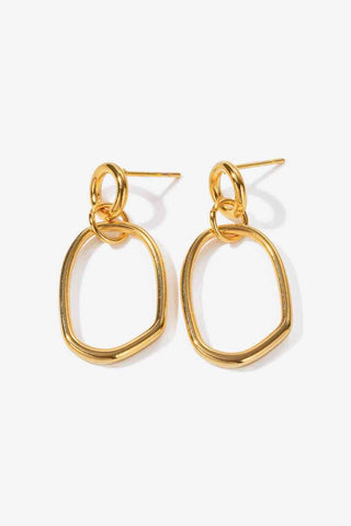 Gold / One Size 18K Gold-Plated Dangle Earrings