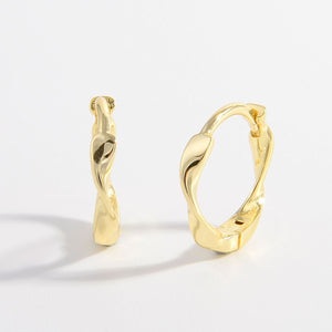 Gold / One Size 925 Sterling Silver Hoop Earrings