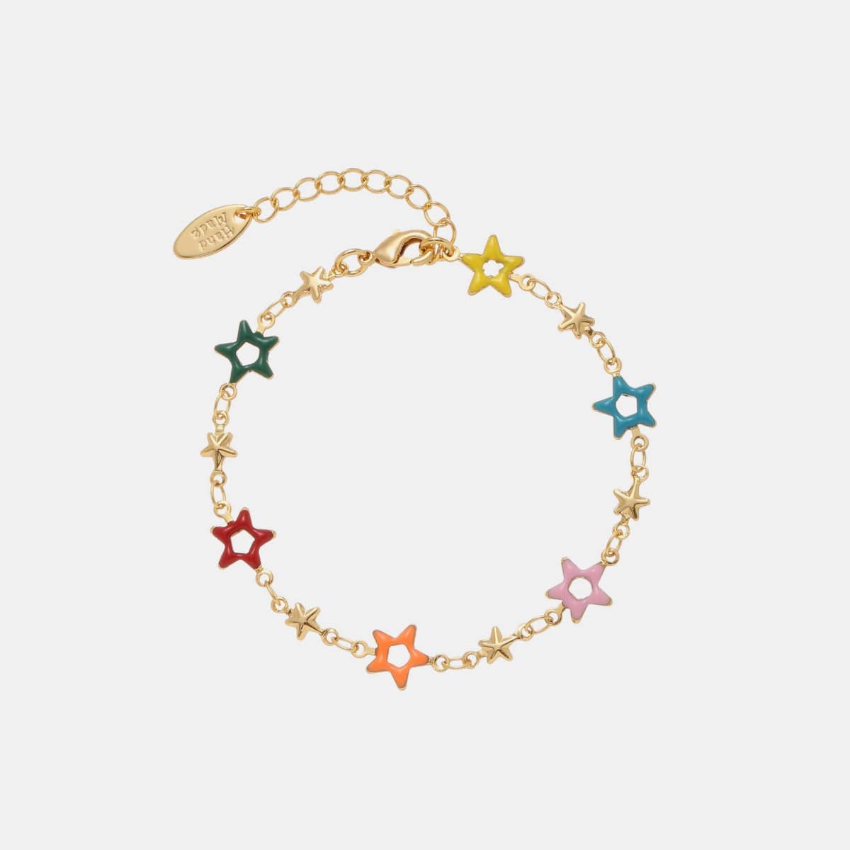 Gold / One Size Copper Drip Oil Star Bracelet