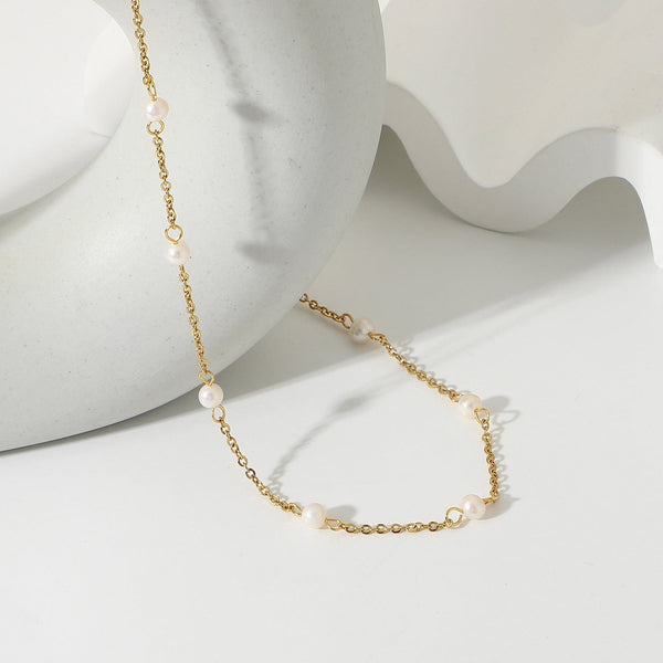 Gold / One Size Freshwater Pearl 18K Gold-Plated Necklace