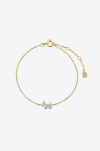 Gold / One Size Puppy Zircon 925 Sterling Silver Bracelet