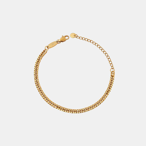 Gold / One Size Titanium Steel Chain Bracelet