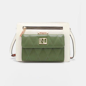 Green / One Size Nicole Lee USA Color Block Crossbody Bag