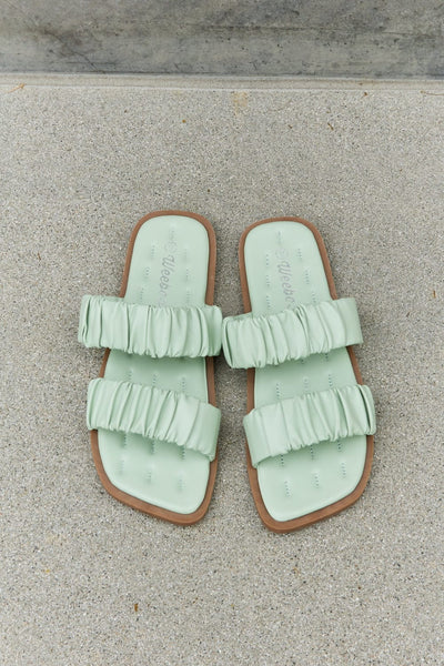 Gum Leaf / 6.5 Weeboo Double Strap Scrunch Sandal in Gum Leaf