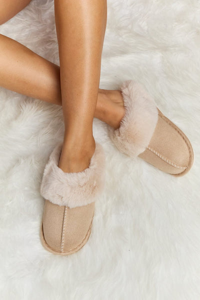 Khaki / S Melody Fluffy Indoor Slippers