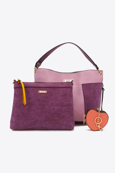 Lavender / One Size Nicole Lee USA Sweetheart Handbag Set
