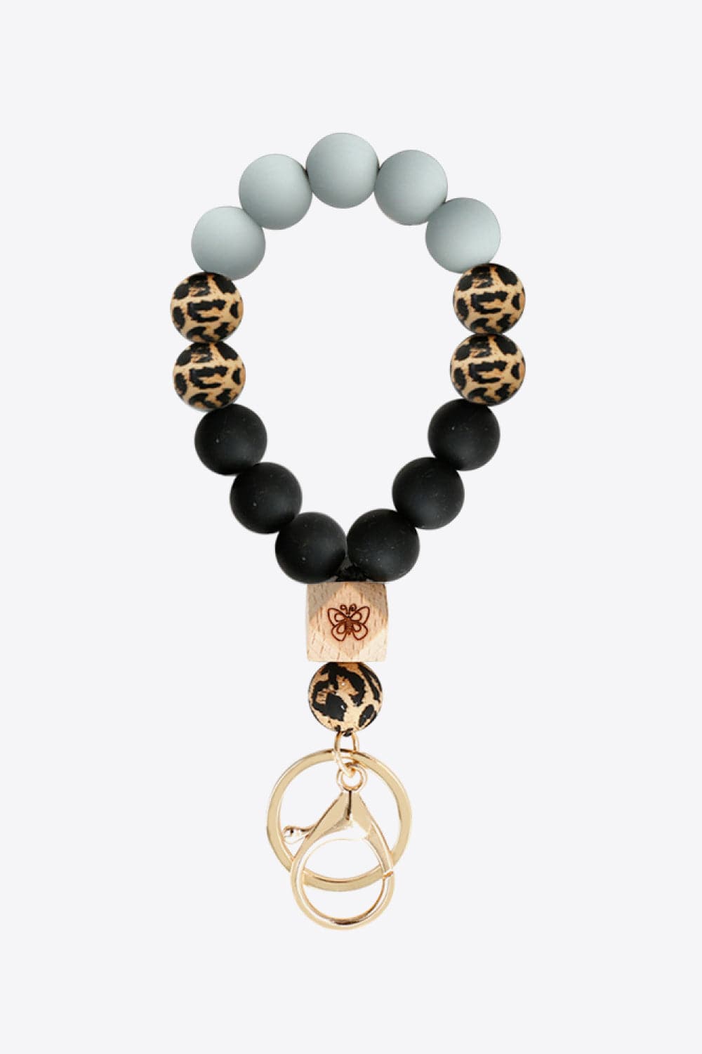 Leopard / One Size 3-Pack Bead Wristlet Key Chain