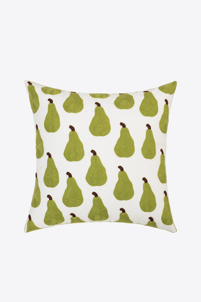 Matcha Green / One Size Embroidered Square Decorative Throw Pillow Case