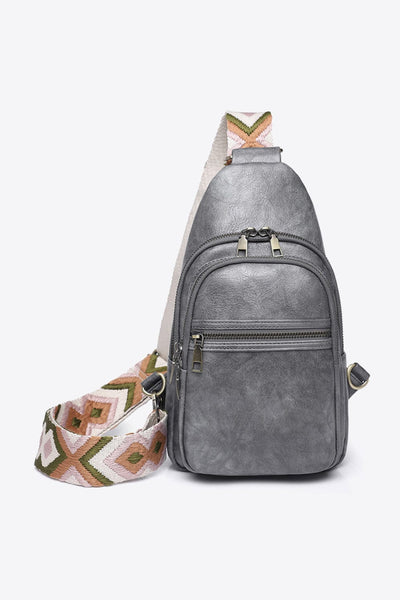 Mid Gray / One Size It's Your Time PU Leather Sling Bag