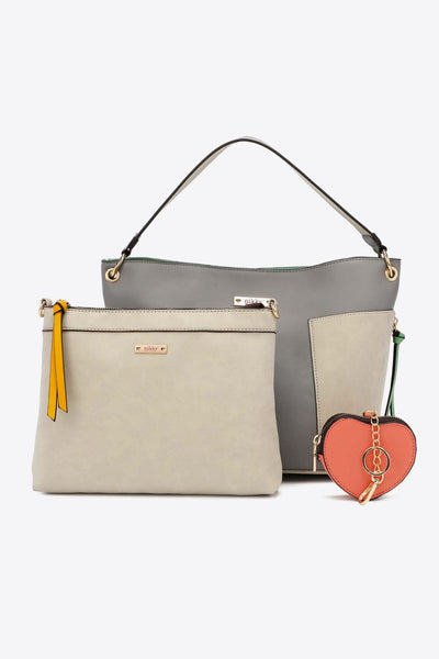 Mid Gray / One Size Nicole Lee USA Sweetheart Handbag Set