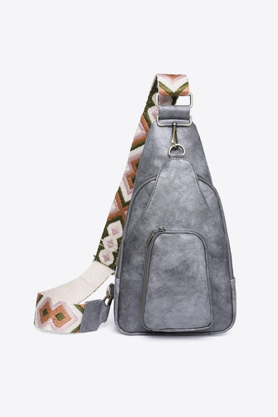 Mid Gray / One Size Take A Trip PU Leather Sling Bag
