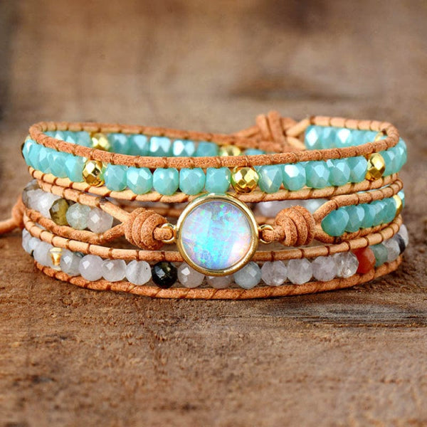 Multicolor / One Size Opal Beaded Layered Bracelet