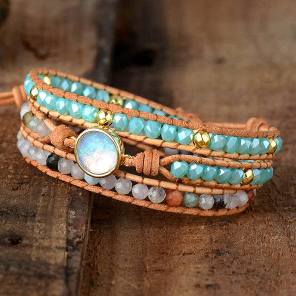 Multicolor / One Size Opal Beaded Layered Bracelet