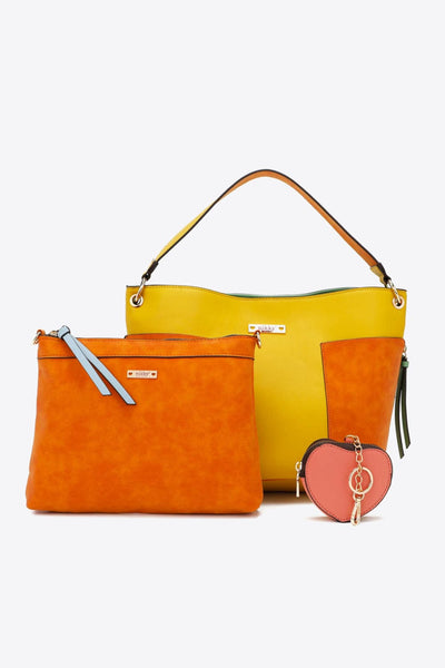 Mustard / One Size Nicole Lee USA Sweetheart Handbag Set