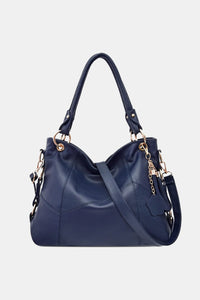 Navy / One Size PU Leather Tote Bag