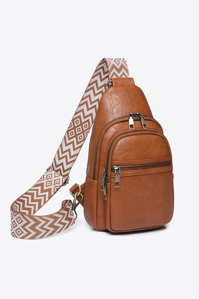 Ochre / One Size It's Your Time PU Leather Sling Bag