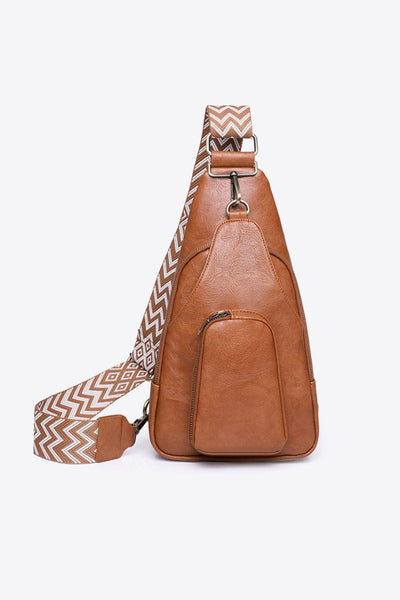 Ochre / One Size Take A Trip PU Leather Sling Bag