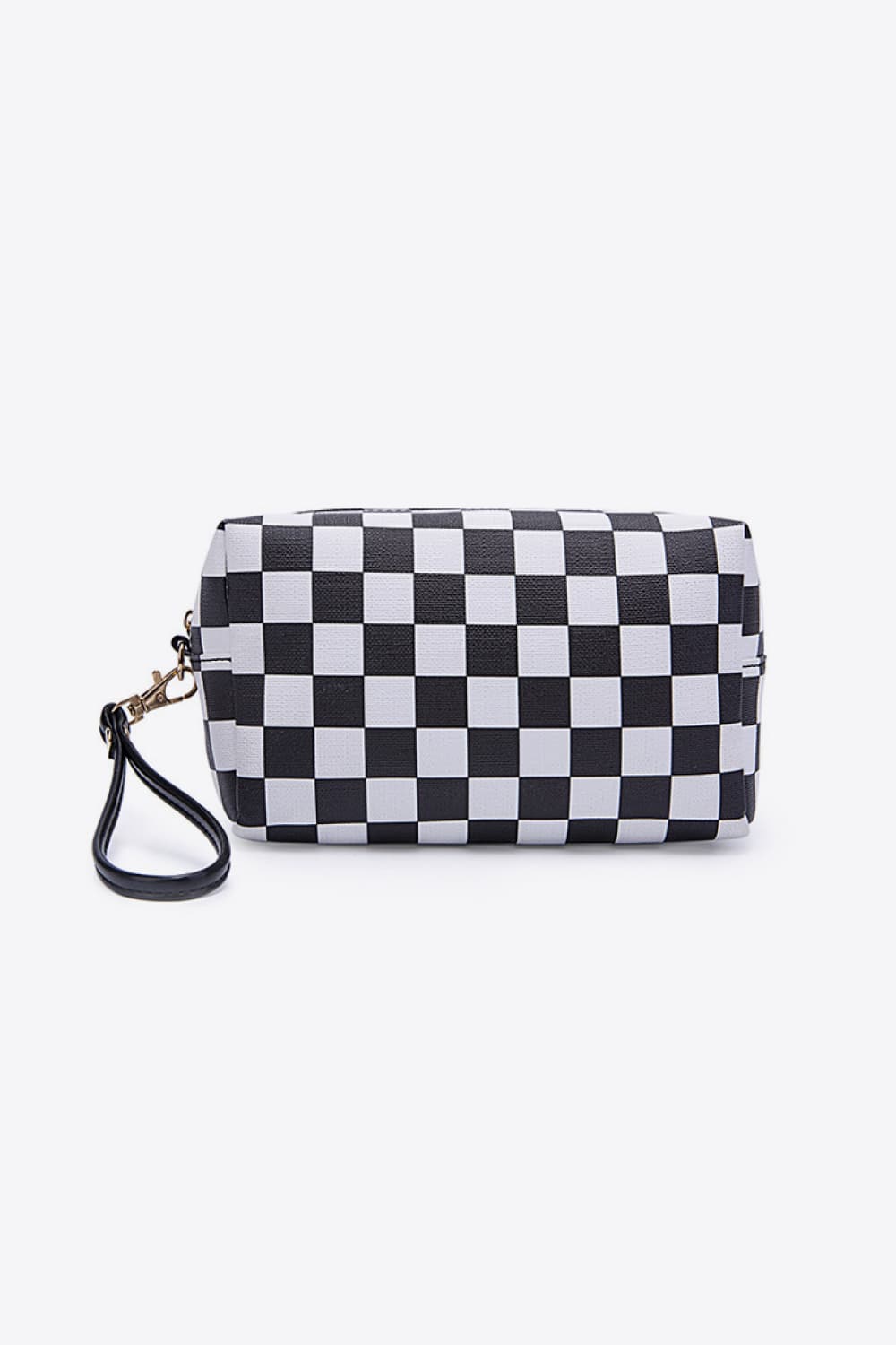 Plaid / One Size PU Leather Makeup Bag