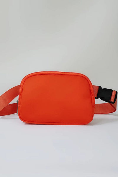 Red Orange / One Size Buckle Zip Closure Fanny Pack