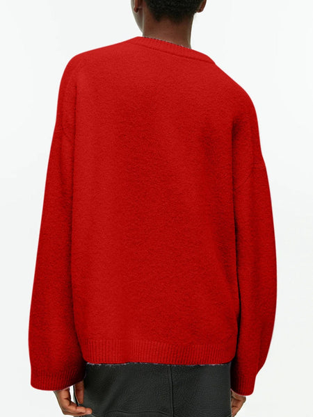 Round Neck Drop Shoulder Sweater