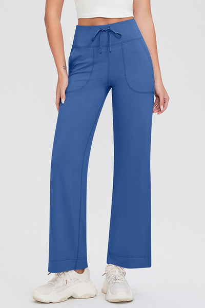 Royal Blue / S Basic Bae Full Size Drawstring High Waist Pants with Pockets