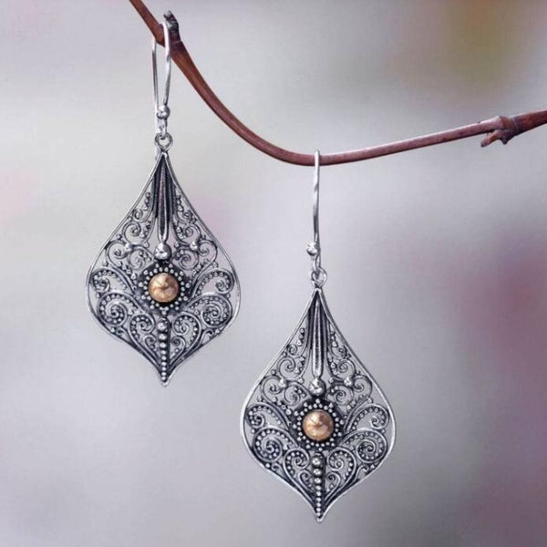 Silver / One Size Silver-Plated Cutout Dangle Earrings