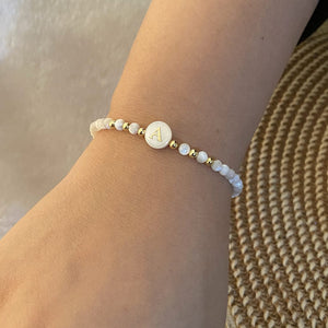 Style A / One Size Stainless Steel Shell Letter Bead Bracelet